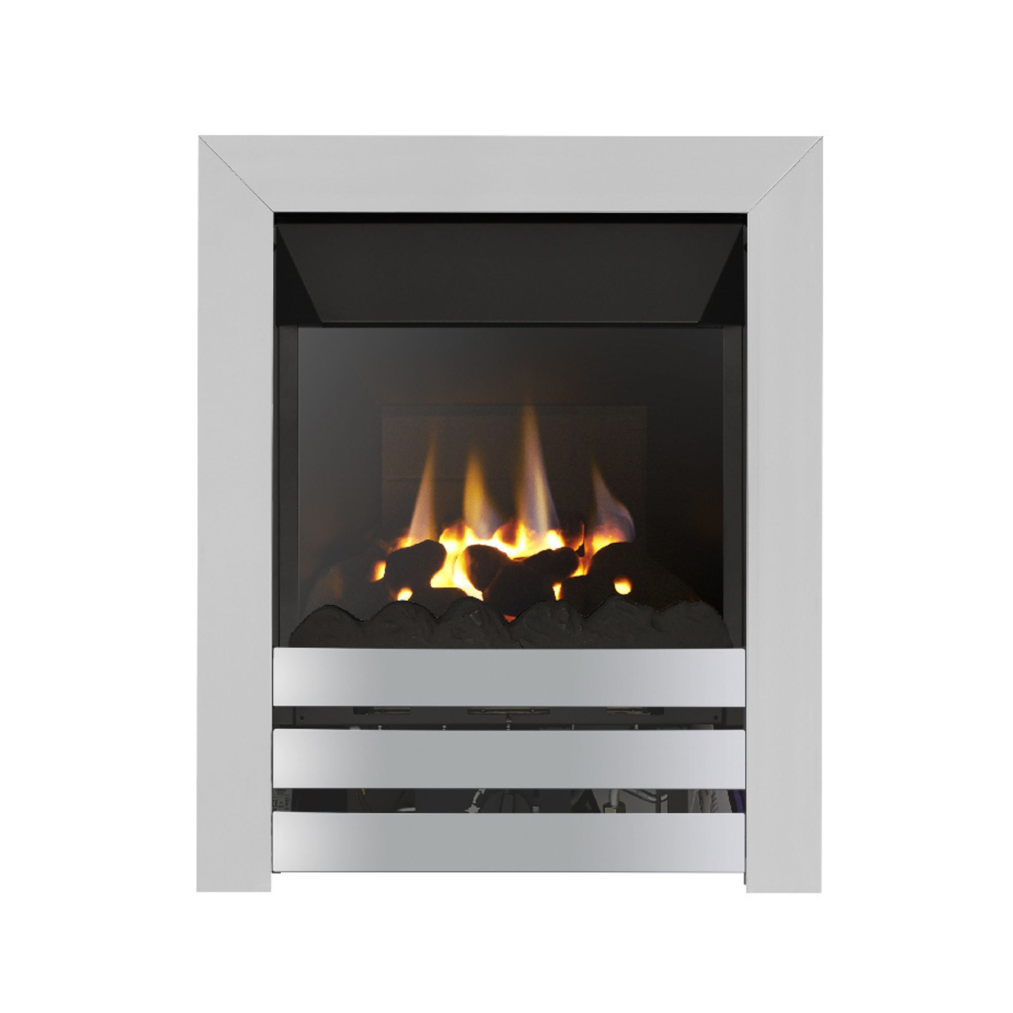 Focal Point Langham High efficiency Chrome effect Manual control 4.05kW Gas Fire