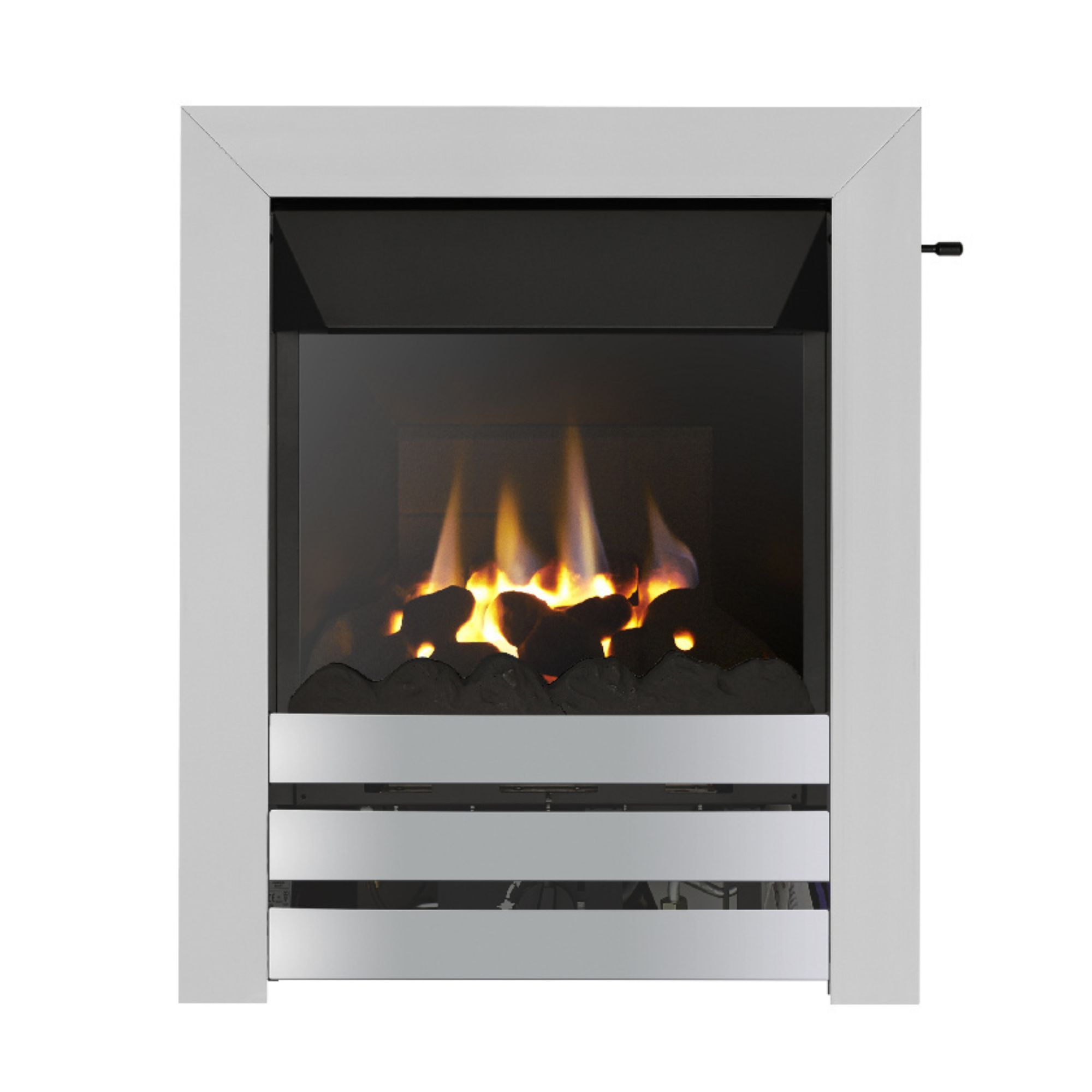 Focal Point Langham High efficiency Chrome effect Slide control 4.05kW Gas Fire