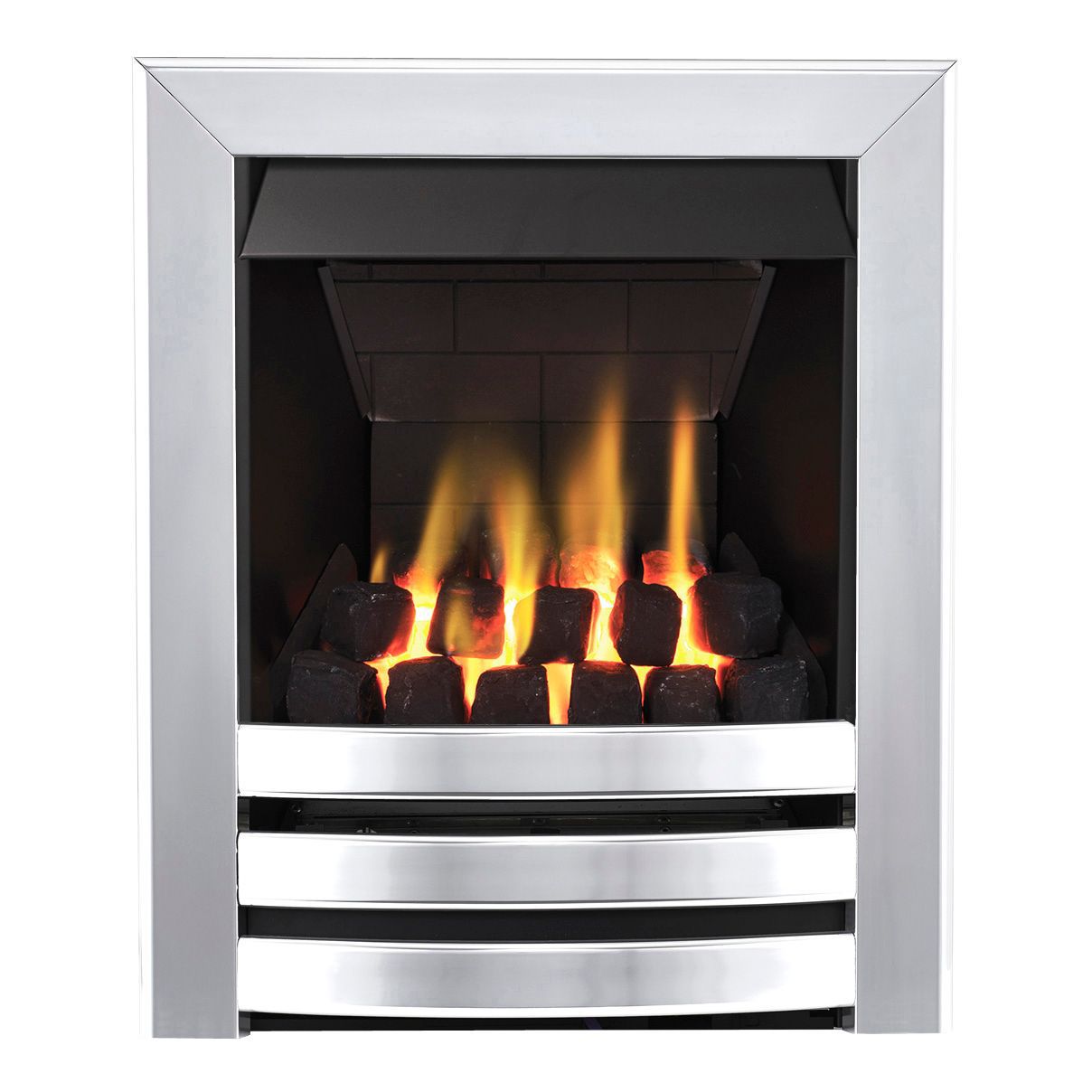 Focal Point Langham multi flue Chrome effect Manual control 3.1kW Gas Fire