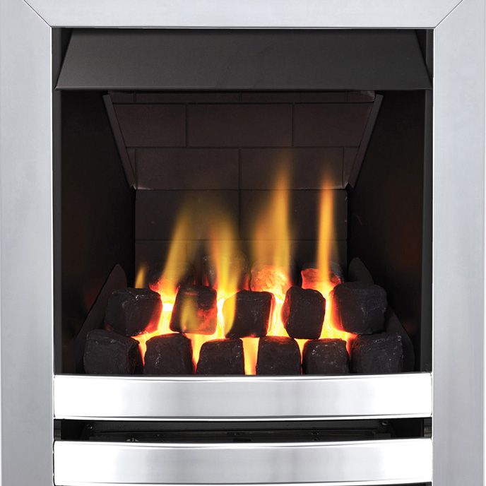 Focal Point Langham multi flue Chrome effect Slide control 3.1kW Gas Fire