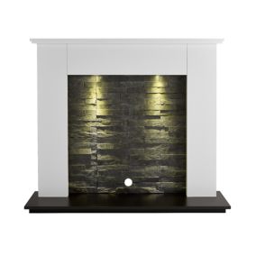 Focal Point Lashenden Slate White Fire surround set with Lights included