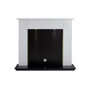 Focal Point Lashenden White & Black Fire surround set with Lights included