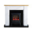 Focal Point Linford Oak & white Fire suite