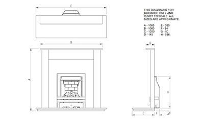 Focal Point Lulworth Brushed stainless steel effect Gas Fire suite