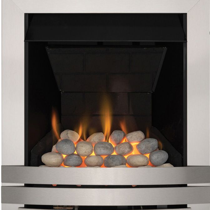 Focal Point Lulworth Brushed stainless steel effect Slide control 3.1kW ...