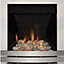 Focal Point Lulworth Brushed stainless steel effect Slide control Gas Fire