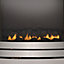 Focal Point Lulworth flue less Brushed stainless steel effect Manual control Gas Fire