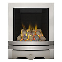 Focal Point Lulworth full depth Stainless steel effect Gas Fire