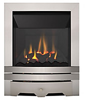 Focal Point Lulworth high efficiency Brushed stainless steel effect Manual control Gas Fire
