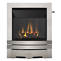 Focal Point Lulworth high efficiency Brushed stainless steel effect Slide control Gas Fire