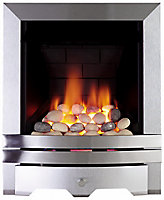 Focal Point Lulworth multi flue Brushed stainless steel effect Gas Fire FPFBQ035