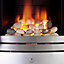 Focal Point Lulworth multi flue Brushed stainless steel effect Manual control Fire FPFBQ035