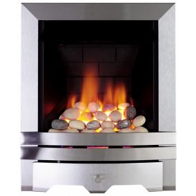 Focal Point Lulworth multi flue Brushed stainless steel effect Manual control Gas Fire