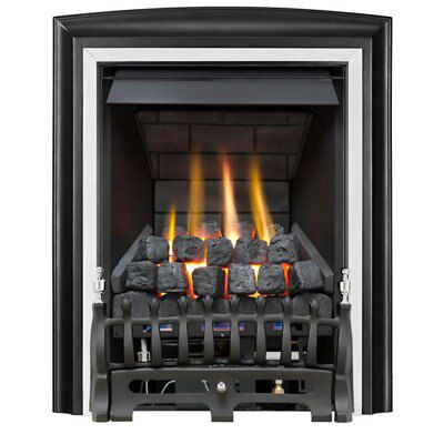 Focal Point Lycia Black Chrome effect Manual control Gas Fire
