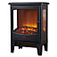 Focal Point Malmo 1.8kW Matt Black Cast iron effect Electric Stove