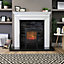 Focal Point Malmo Classic 1.8kW Matt Black Cast iron effect Electric Stove