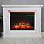 Focal Point Medford White Freestanding Electric Fire suite