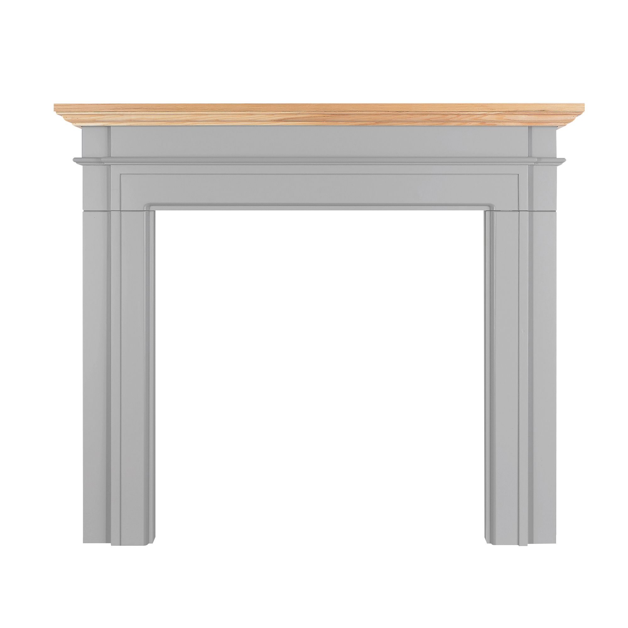 Focal Point Montana Grey & oak Medium-density fibreboard (MDF) Fire surround