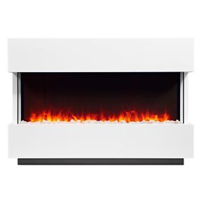Focal Point Panoramic White Electric Fire suite