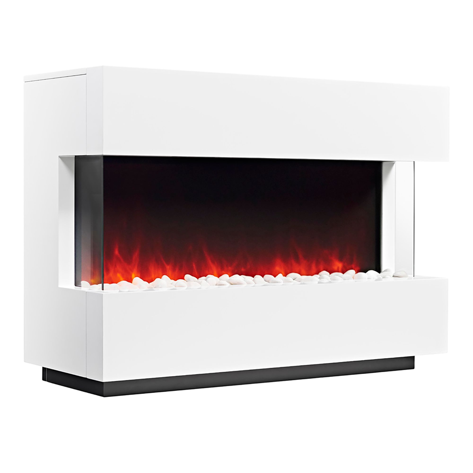 Focal Point Panoramic White Electric Fire suite