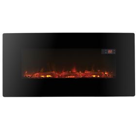 Focal Point pasadena 1.5kW Glass effect Electric Fire (H)570mm (W)830mm (D)140mm