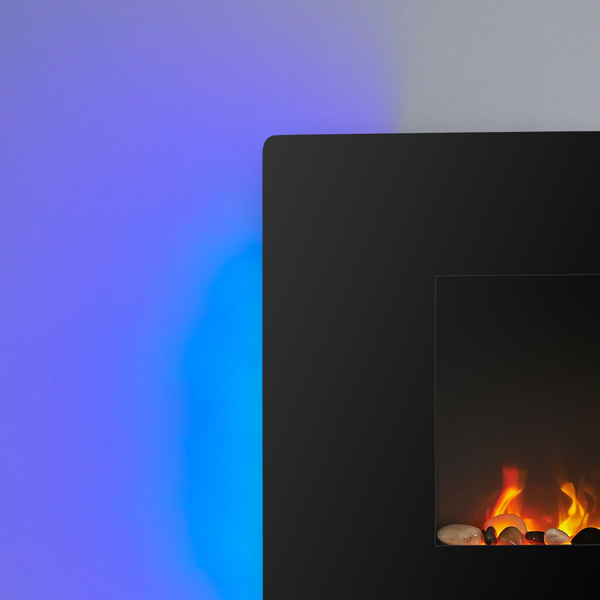 Focal Point pasadena 1.5kW Glass effect Wall-mounted Fire (H)44cm (W)91.5cm (D)13.5cm