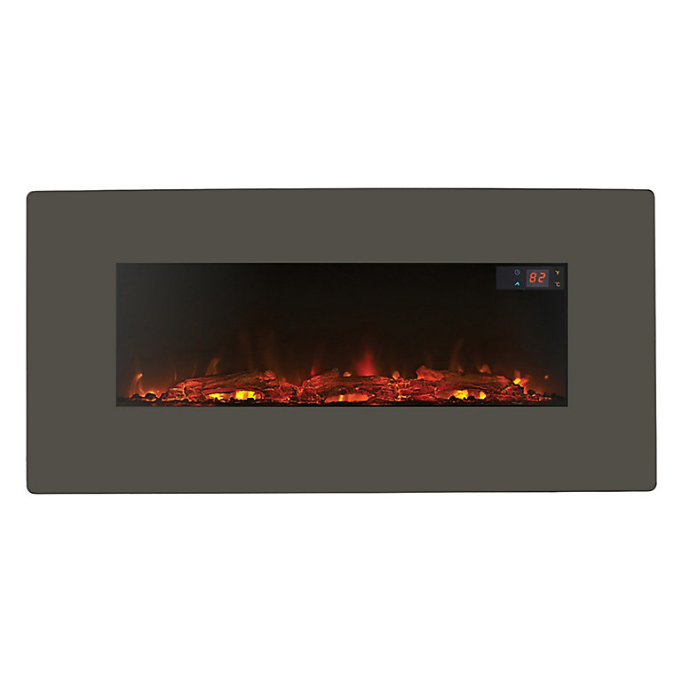 Remote control Focal Point Pasadena Grey &  Ebony Grand ERP LED electric  fires. 
