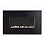 Focal Point Piano Black glass frame Black Gas Fire FPFBQ128