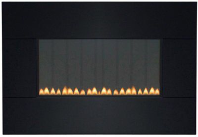 Focal Point Piano flue less Black Manual control Gas Fire | DIY at Bu0026Q