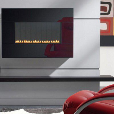 Focal Point Piano flue less Black Manual control Gas Fire | DIY at Bu0026Q
