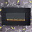 Focal Point Piano flueless Black glass frame Black Manual control Gas Fire