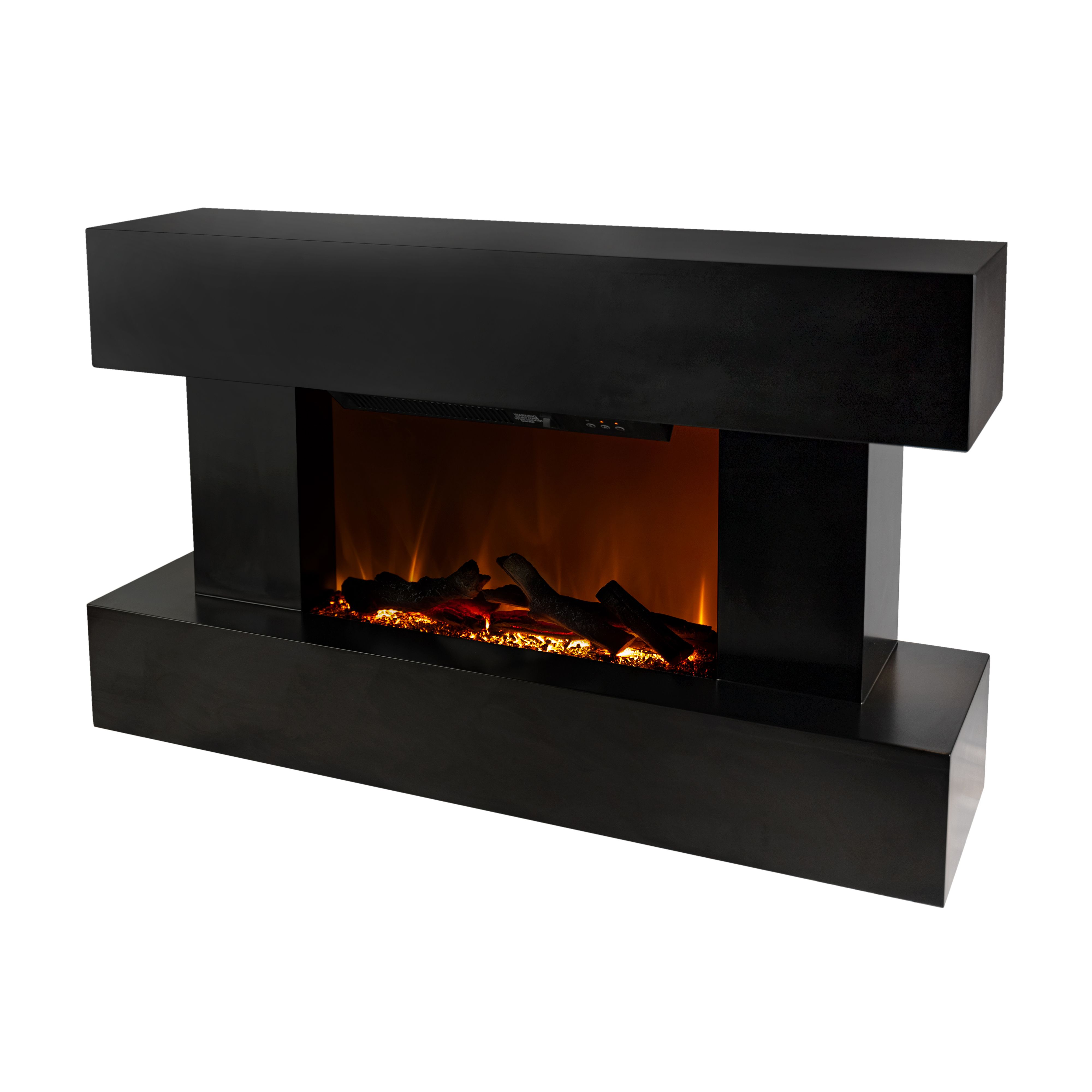 Focal Point Rivenhall Contemporary 2kW Gloss Black Electric Fire | DIY at  Bu0026Q