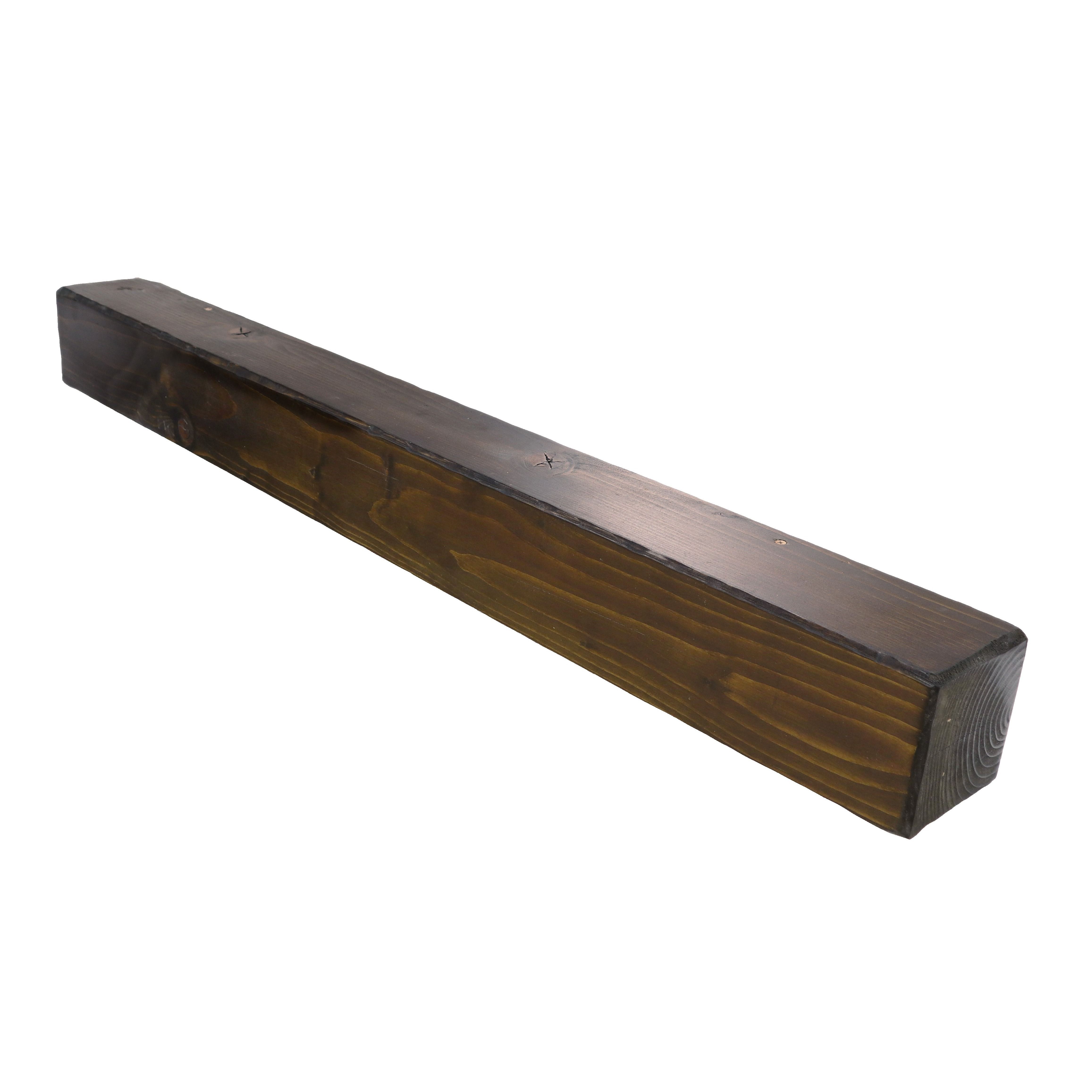 Focal Point Round Traditional Dark Fully finished Beam Mantel (H) 140mm ...