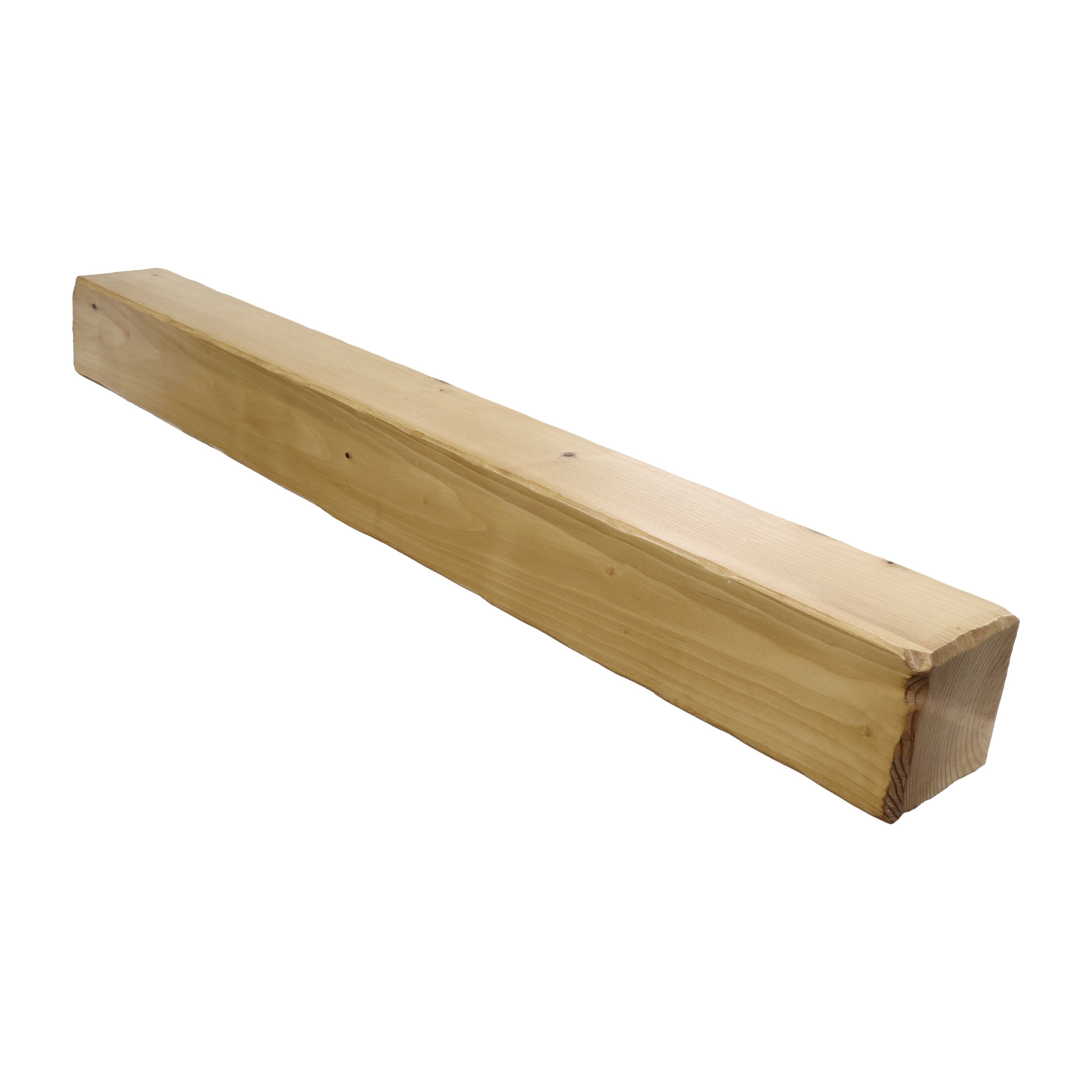 Focal Point Round Traditional Natural Fully finished Beam Mantel (H ...