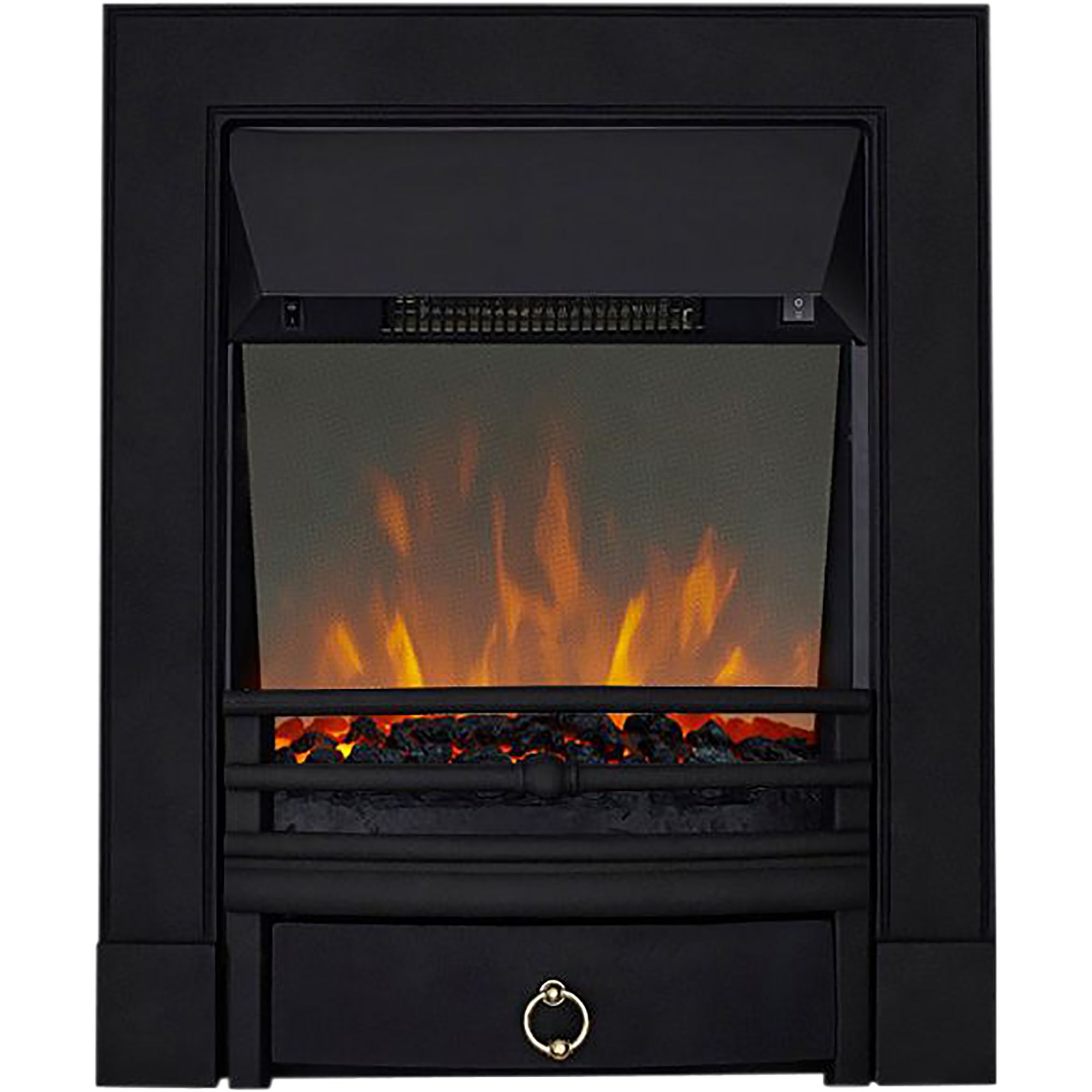 Focal Point Soho 2kW Cast iron effect Electric Fire With reflective glass flame