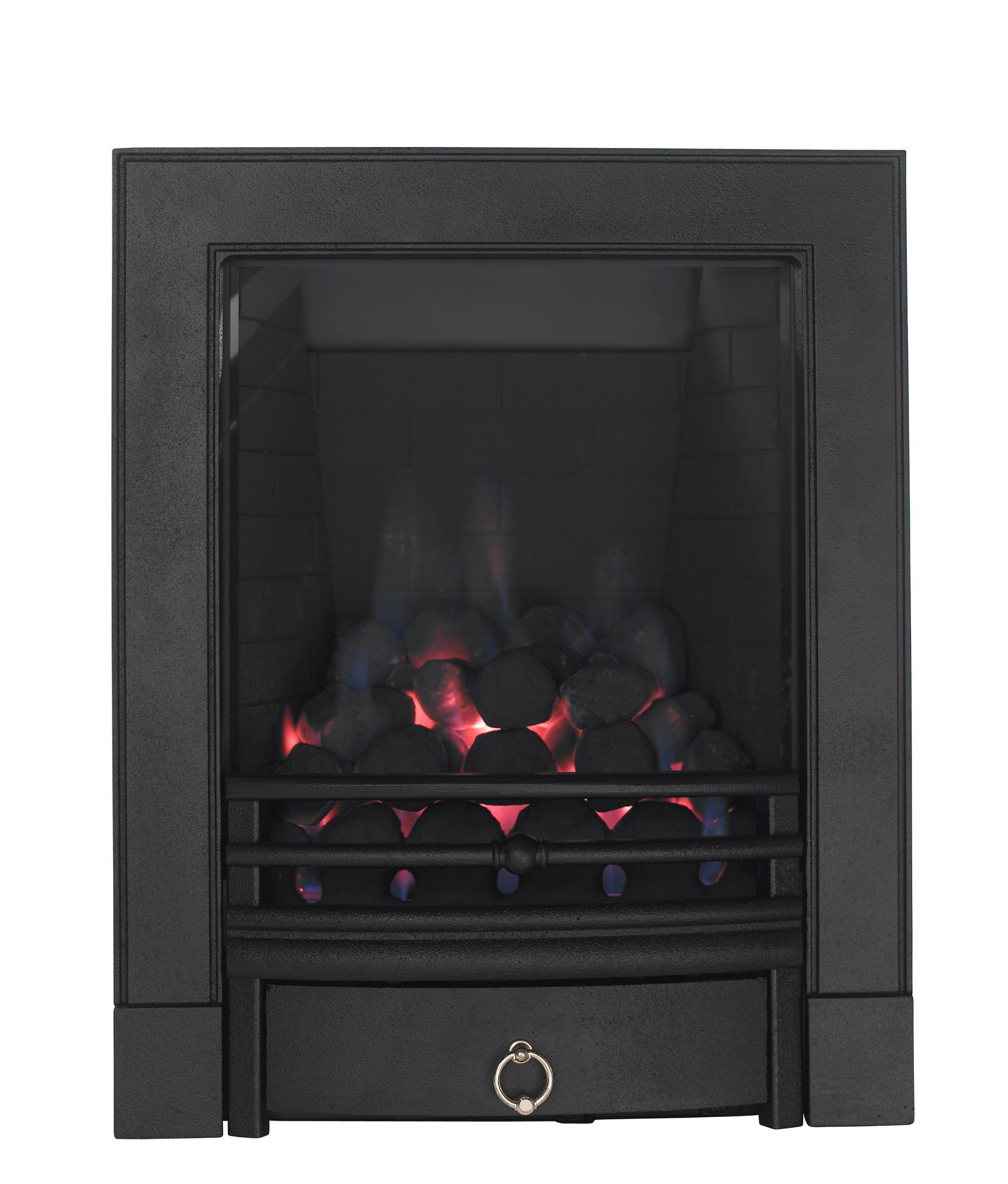 Focal Point Soho full depth Black Manual control Gas Fire | DIY at Bu0026Q