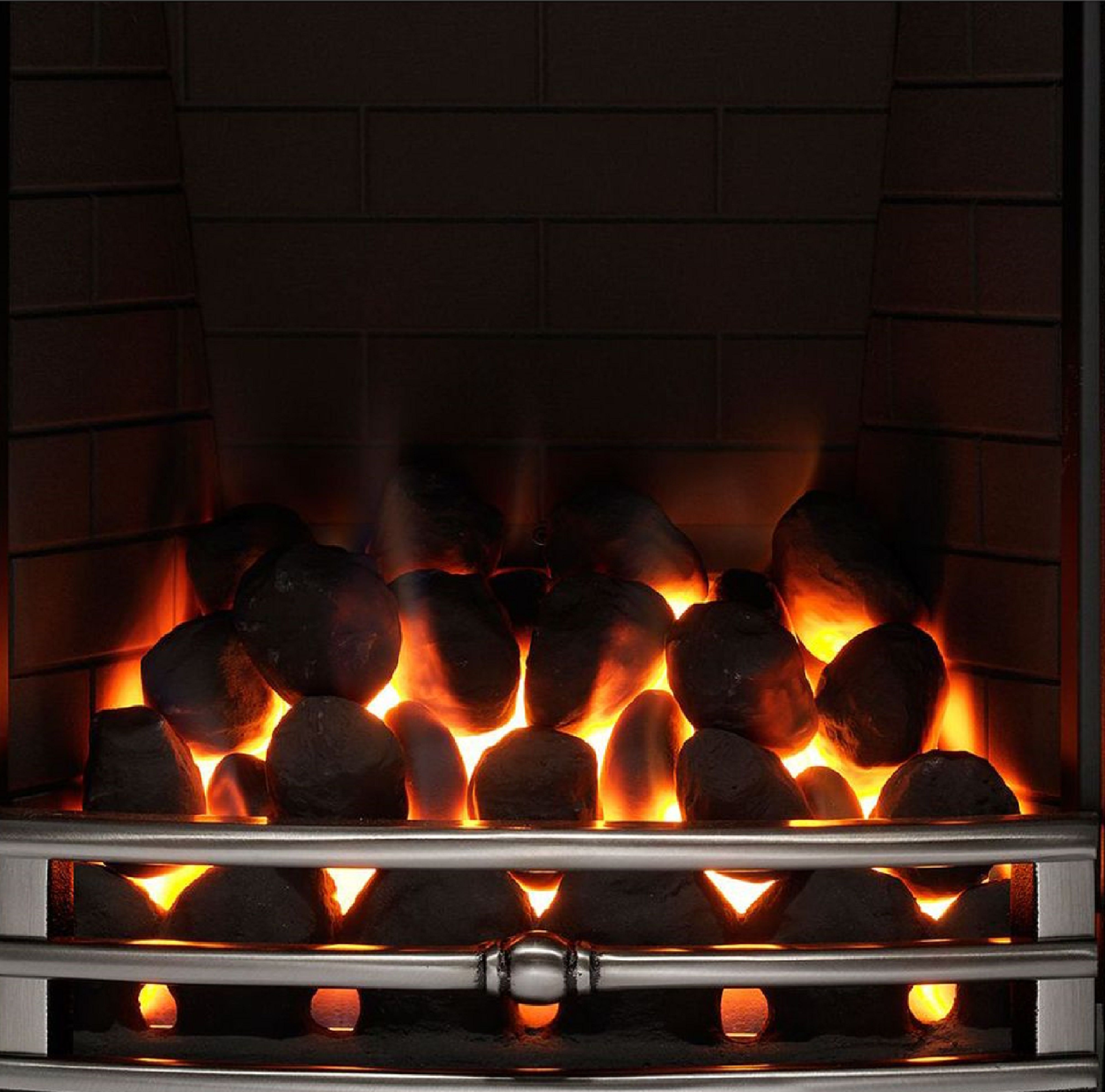 Focal Point Soho full depth Chrome effect Manual control 3.75kW Gas Fire