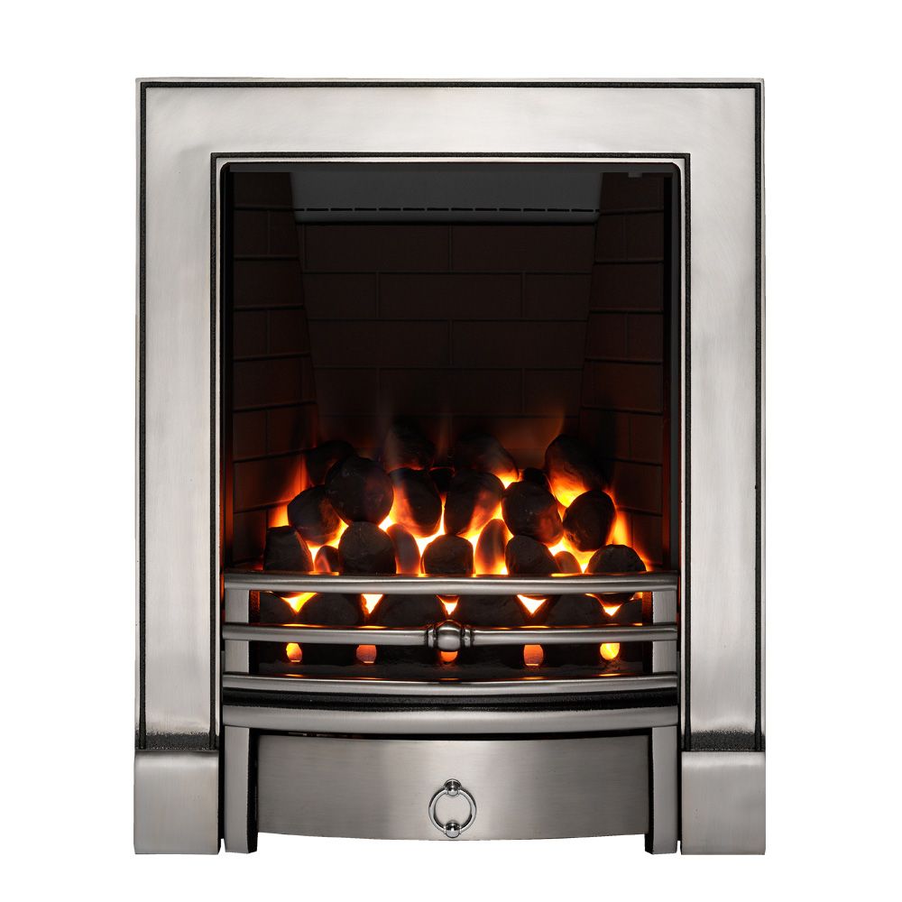 Focal Point Soho full depth Chrome effect Remote controlled 3.75kW Gas Fire