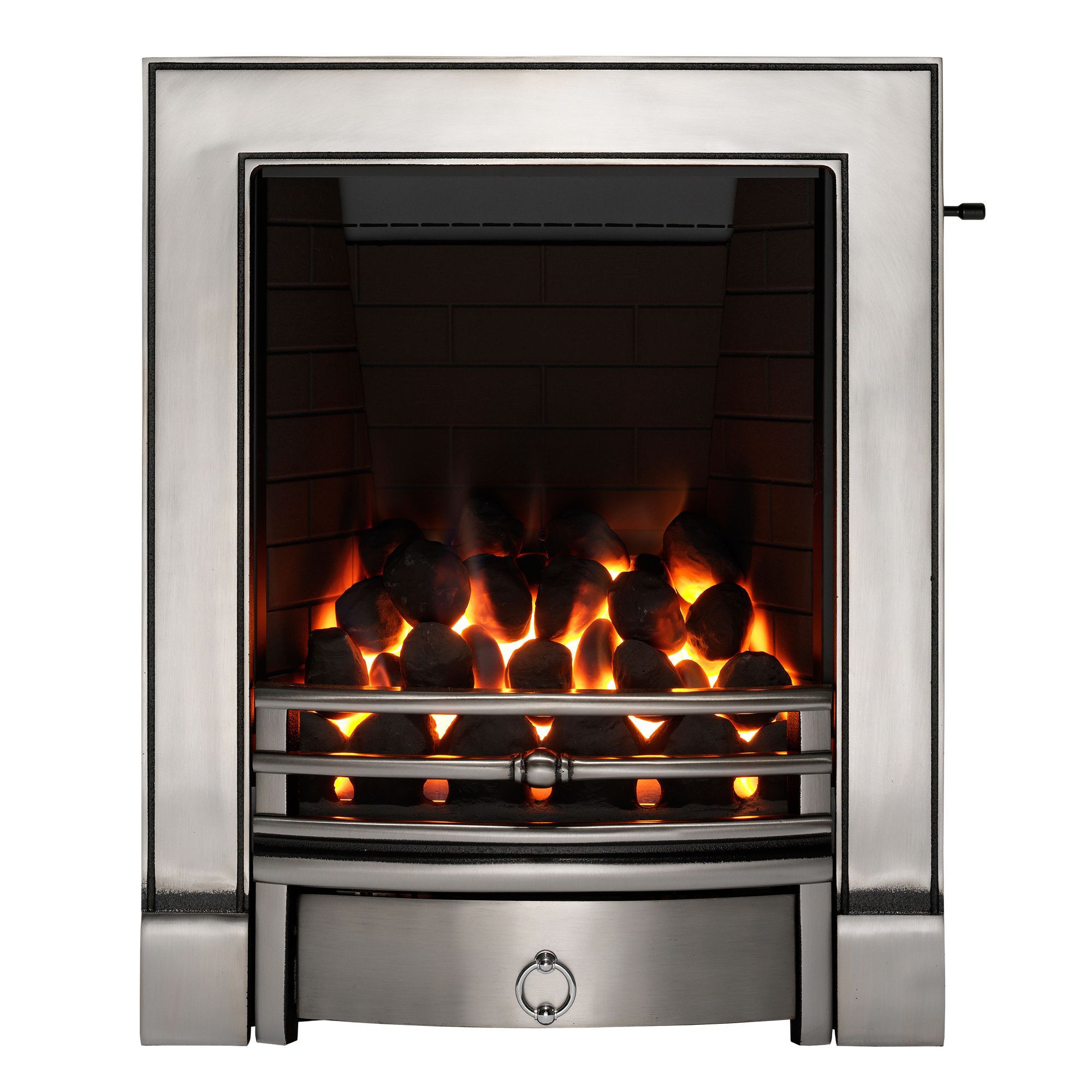 Focal Point Soho full depth Chrome effect Slide control Gas Fire