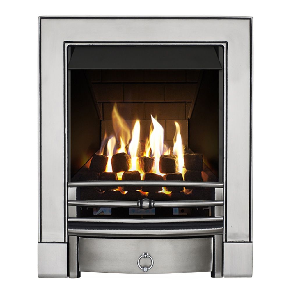 Focal Point Soho multi flue Chrome effect Remote controlled 3.1kW Gas Fire