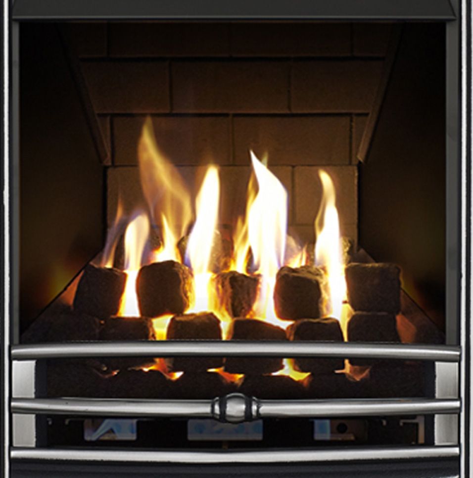 Focal Point Soho multi flue Chrome effect Remote controlled 3.1kW Gas Fire