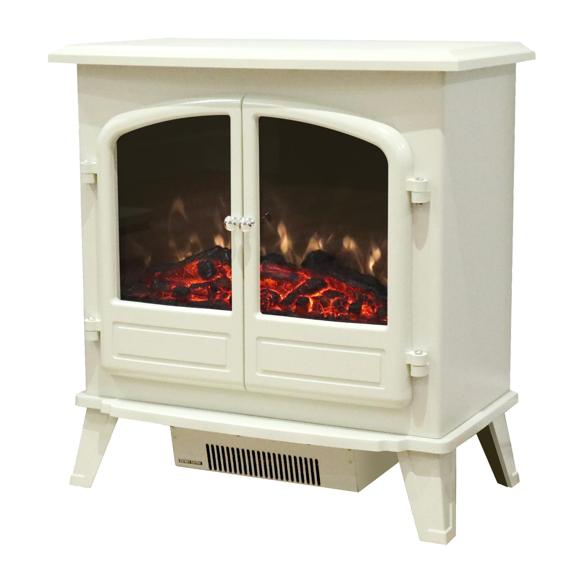 Focal Point Weybourne Traditional 1850w Matt Cream Electric Stove 