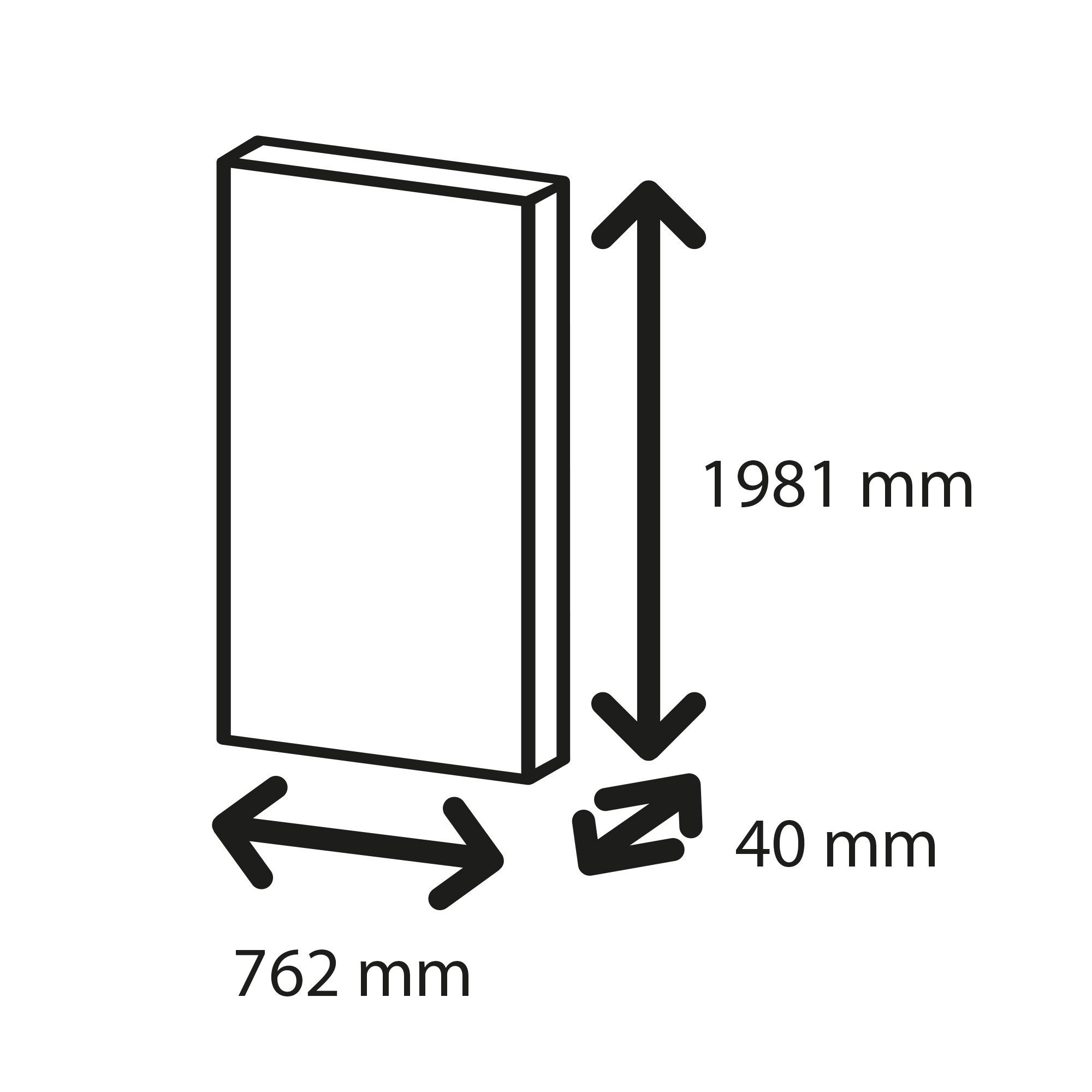 Foiled Exmoor Unglazed Flush Grey Oak veneer Internal Door, (H)1980mm (W)686mm (T)40mm