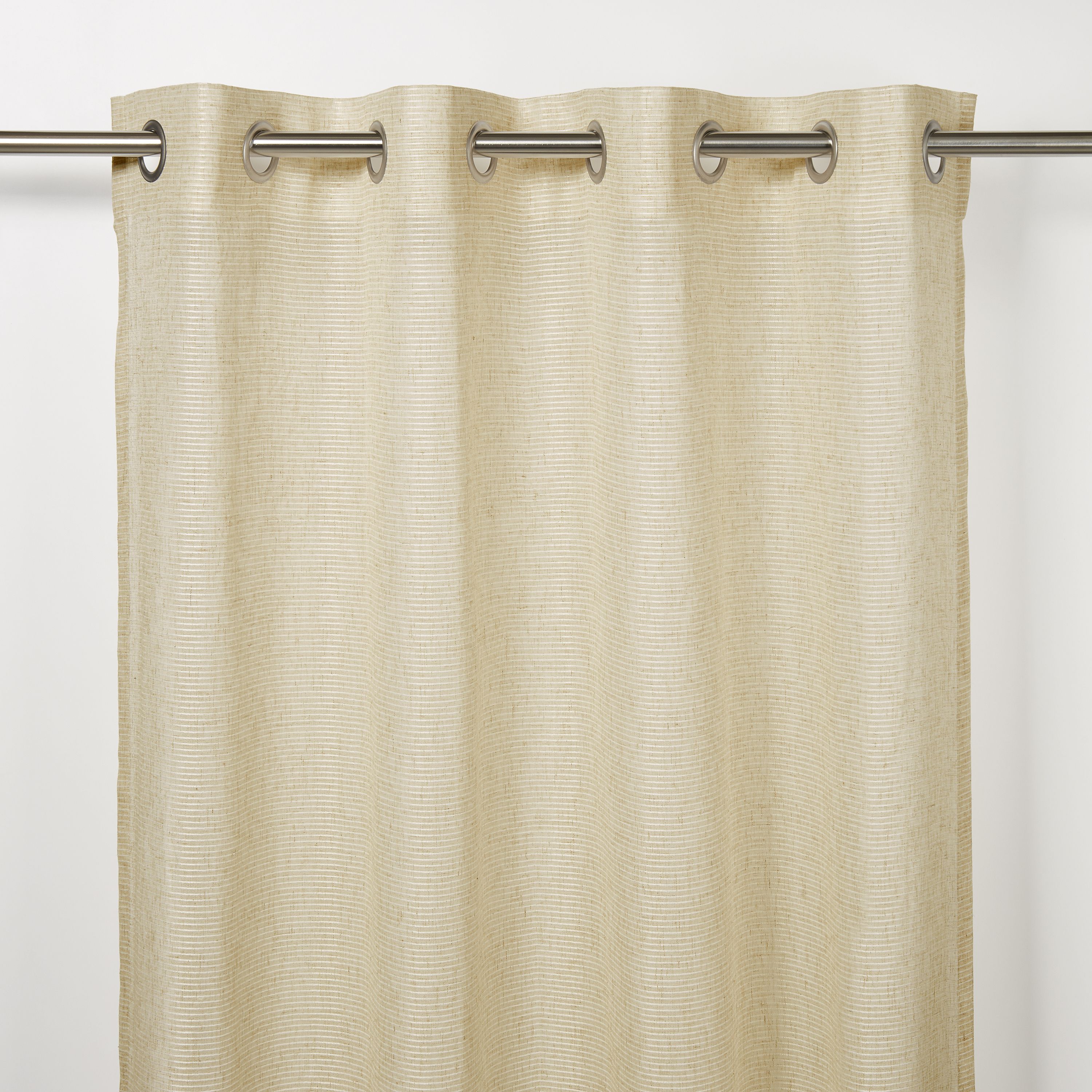 Fola Horizontal stripe Net Eyelet Voile curtain 140cm 260cm Single