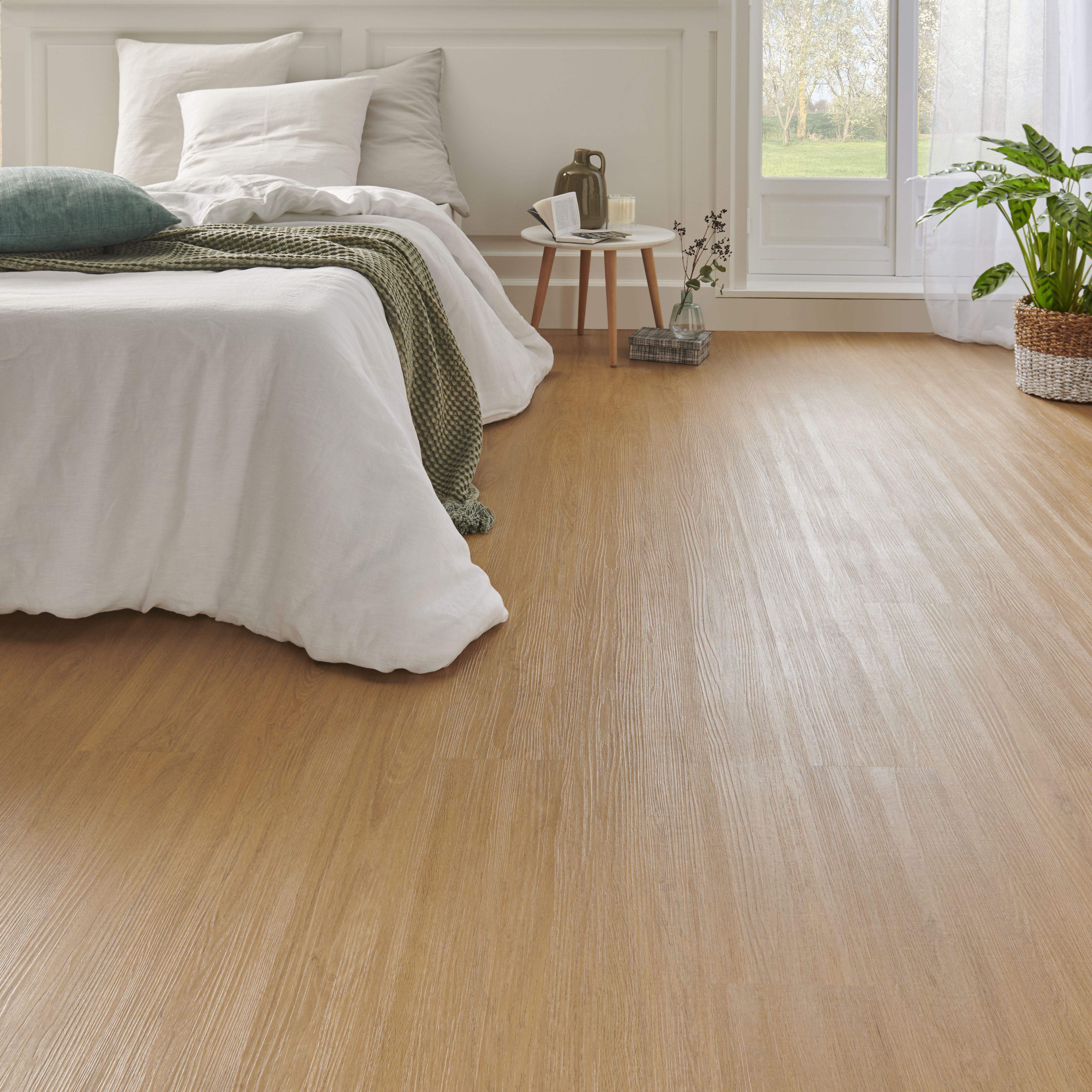Folk Light Oak Wood effect Planks Sample of 1 - 4