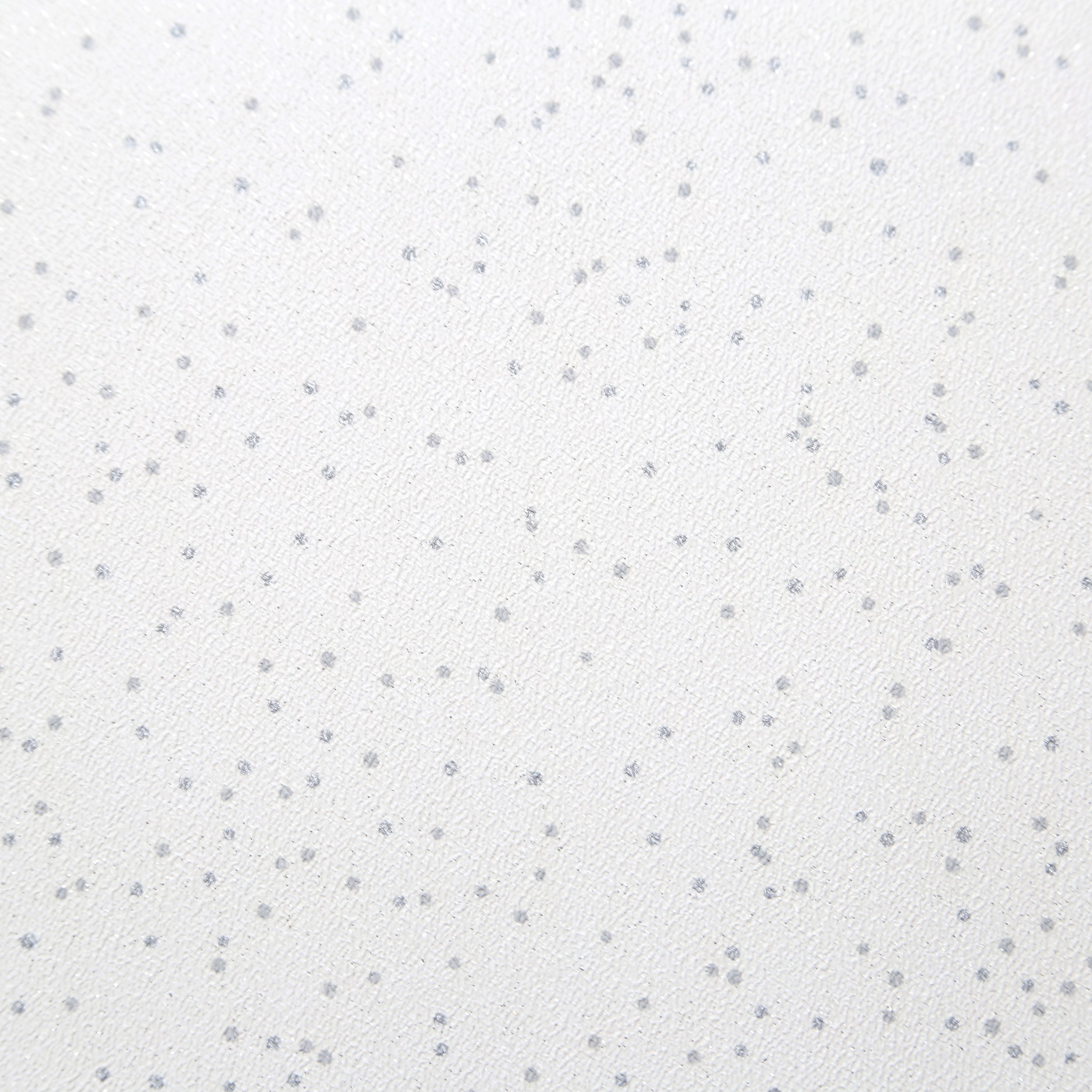 Fonio White Glitter effect Spots Textured Wallpaper