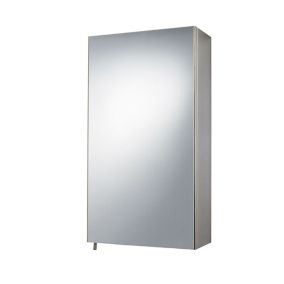 Fonteno Silver effect Single Cabinet with Mirrored door (H)550mm (W)300mm