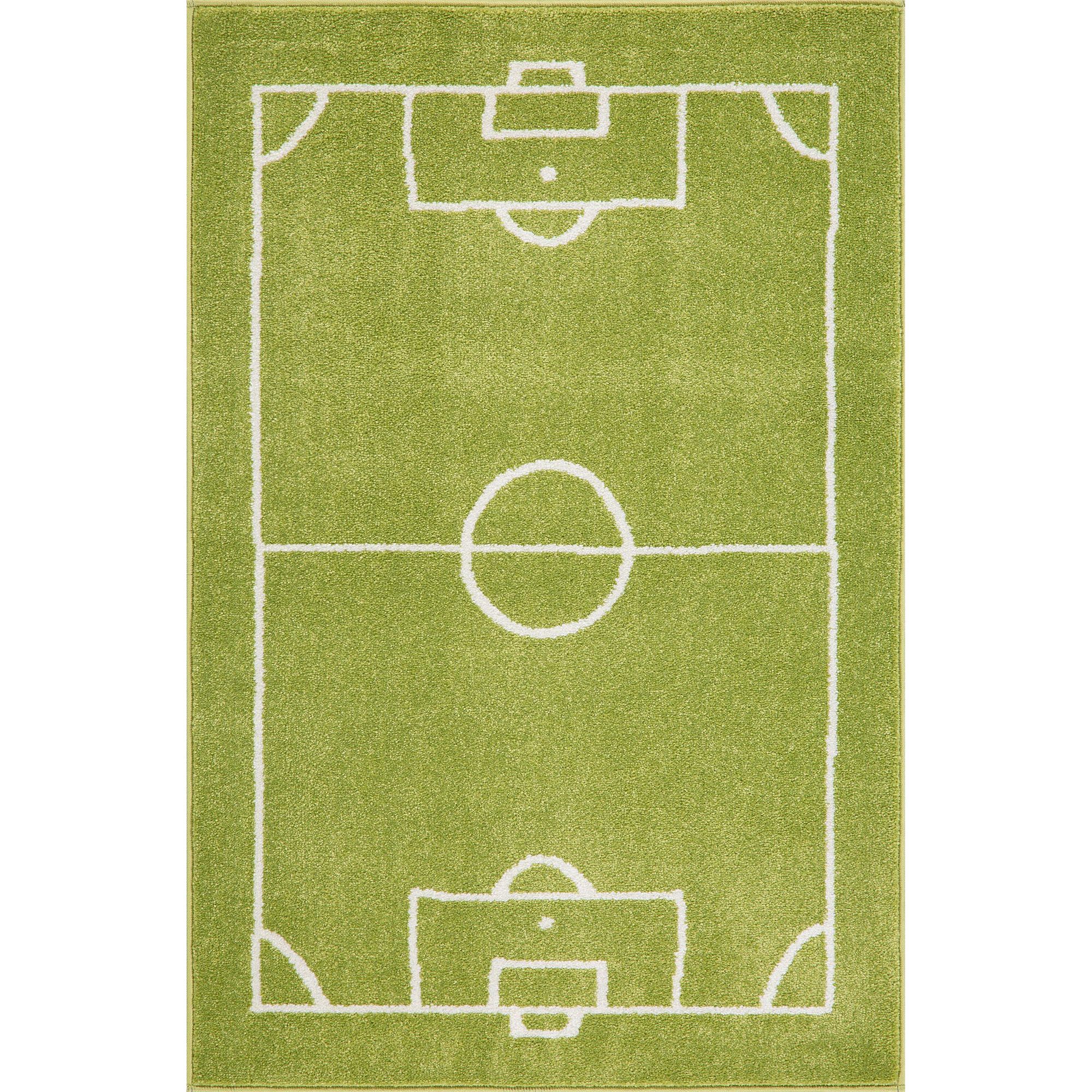 Football pitch Polypropylene Playmat, (W) 80cm x (L) 120cm