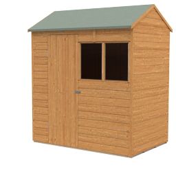Forest 6X4 Reverse apex Dip treated Shiplap Shed with floor - Assembly service included