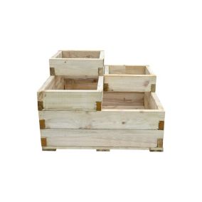 Forest Garden 0.9m x 0.9m Mixed softwood Rectangular Raised bed kit 0.81m²
